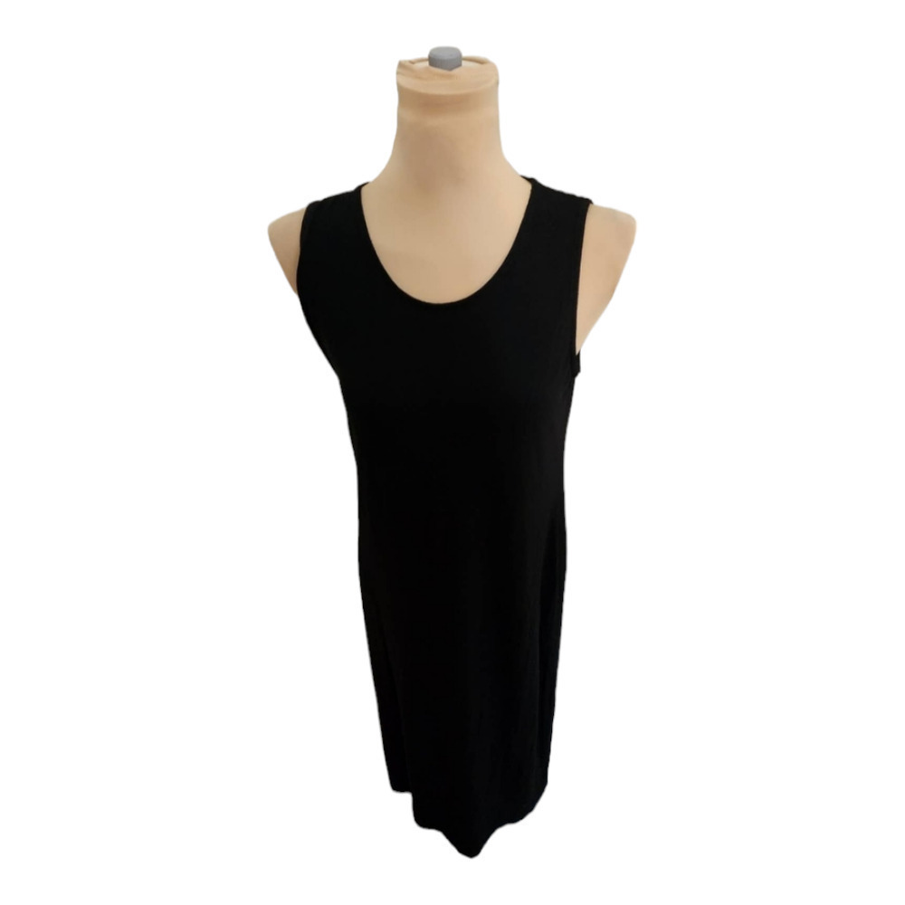 Eileen Fisher sleeveless black dress size medium